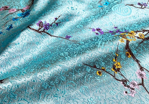 Brocade fabric, plum blossom pattern brocade fabric, jacquard cheongsam, Tang suit fabric, Hanfu fabric,pillow fabric