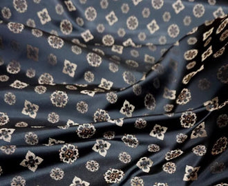Black color brocade fabric, jacquard fabric, Chinese patterns brocade fabric,  by the yard