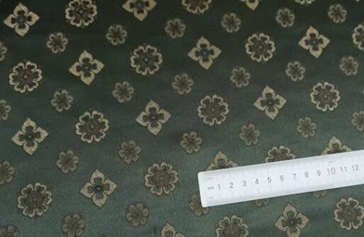 Grey green color brocade fabric, jacquard fabric, Chinese patterns brocade fabric,  by the yard