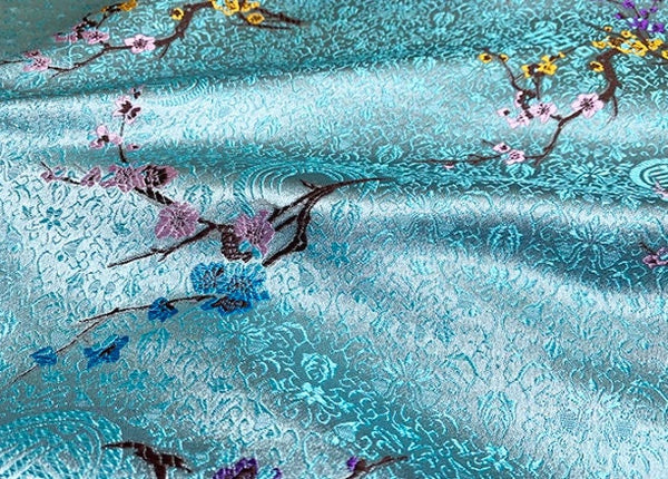Brocade fabric, plum blossom pattern brocade fabric, jacquard cheongsam, Tang suit fabric, Hanfu fabric,pillow fabric