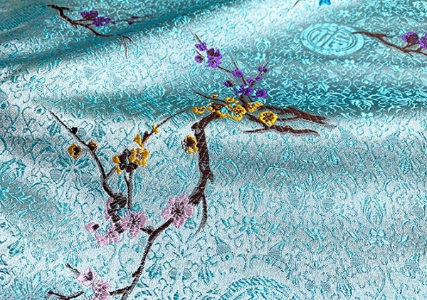 Brocade fabric, plum blossom pattern brocade fabric, jacquard cheongsam, Tang suit fabric, Hanfu fabric,pillow fabric