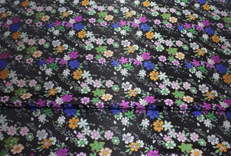 Spring dress fabric, black color brocade fabric , flora jacquard fabric, cosplay dress fabric, by the yard