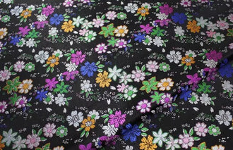 Spring dress fabric, black color brocade fabric , flora jacquard fabric, cosplay dress fabric, by the yard