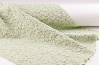 Soft and elastic fabric, light pink, light green textured flower jacquard fabric, spring/summer dress, qipao fabric