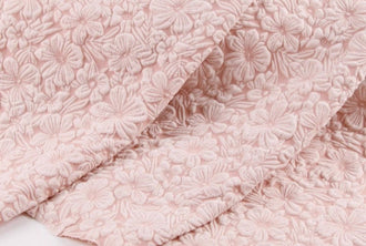 Soft and elastic fabric, light pink, light green textured flower jacquard fabric, spring/summer dress, qipao fabric