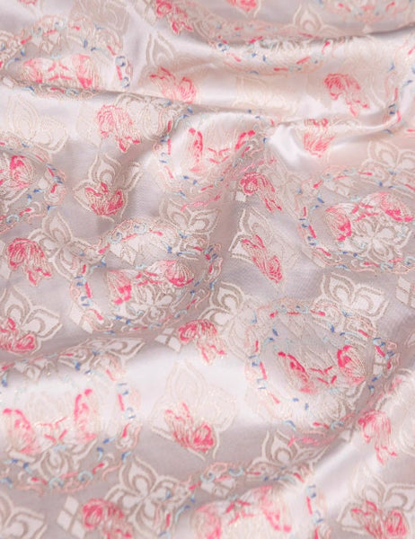 Chinese style brocade fabric, flower, butterfly brocade fabric, jacquard fabric, vest, qipao, fabric