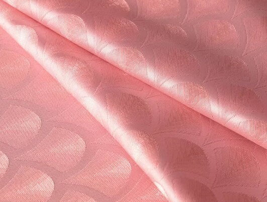 Pink color fabric, brocade fabric with fan-shaped, jacquard fabric,  cosplay dress fabric, by the yard