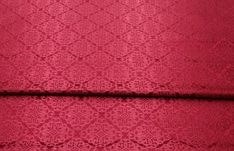 High quality dark red color brocade fabric, cosplay dress fabric, fabric by the yard