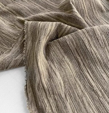 Tea green fabric, cotton and linen fabric,  plant dyed fabric, woven texture retro semi transparent fabric, shirt and skirt designer fabric