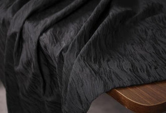 High quality black/off-white color jacquard fabric, feather style jacquard, flowing water style cosplay dress fabric,  fabric by the yard