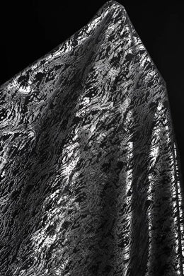 Black silver color jacquard fabric, wave pattern wedding dress fabric,   cosplay dress fabric, fabric by the yard