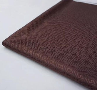 Coffee color brocade fabric, jacquard fabric, fabric by the yard