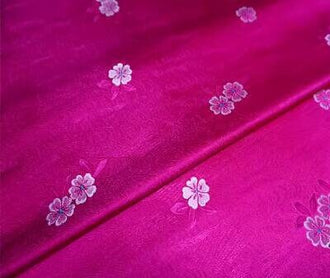 Rose pink peach blossom woven brocade fabric, silk satin fabric, cheongsam, Hanfu, Tang suit brocade fabric, jacquard fabric, by the yard