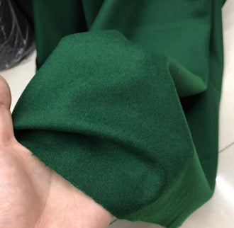 Dark green color wool fabric, Autumn fabric, Coat dress fabric, by the yard
