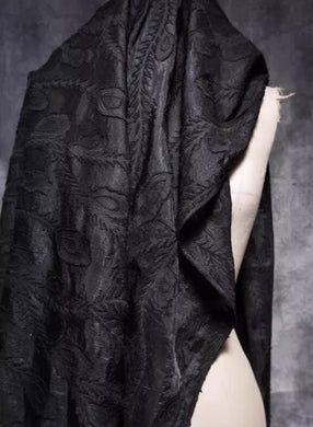 SALE, black color thin jacquard fabric with peacock feather pattern, cosplay dress fabric, wedding jacquard fabric, by the yard