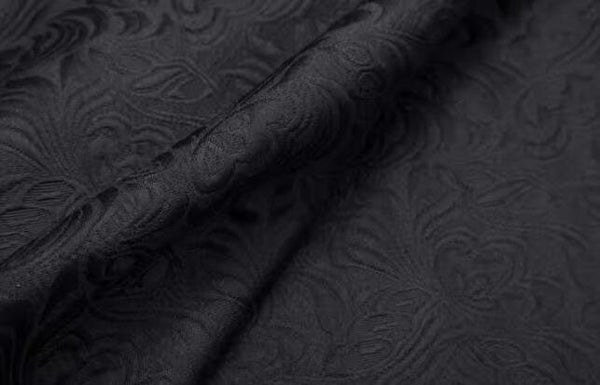 Black Jacquard Fabric, Butterfly Pattern Jacquard Fabric, Wedding Fabric, fabric by the yard