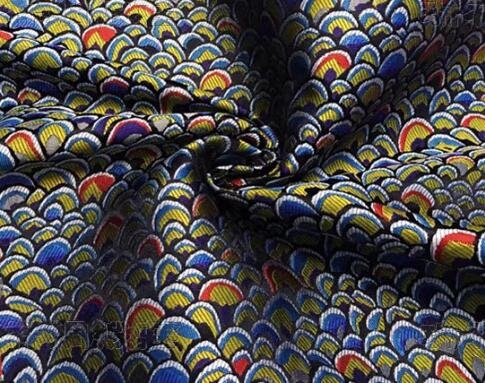 High quality fish scale pattern brocade fabric, jacquard fabric, fabric by the yard