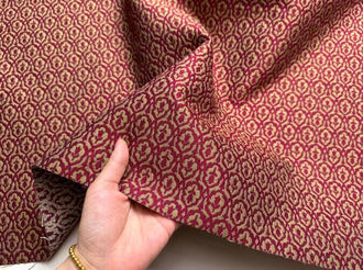 Thicken jacquard fabric, dark red bronze color jacquard fabric, windbreaker fabric, vest fabric, suit bag fabric handmade DIY