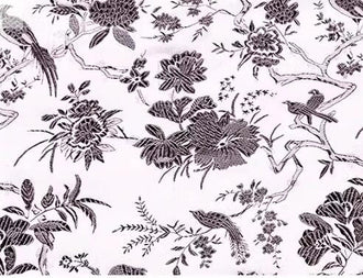 Black White Color Brocade Fabric with Bird Pattern, Cheongsam Fabric, Chinese Style Fabric, Wedding Jacquard Fabric, Fabric by the yard