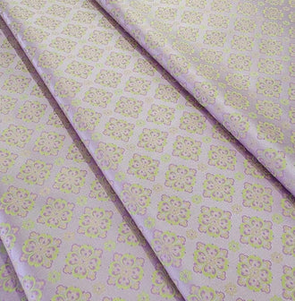 Wide Brocade Fabric, Pink Green Color Brocade Fabric, Flower Style Brocade Fabric, Cosplay Dress Fabric, by the yard