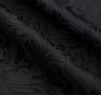 Black Jacquard Fabric, Butterfly Pattern Jacquard Fabric, Wedding Fabric, fabric by the yard