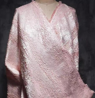 High quality pink color jacquard fabric, pearl luster fabric, wedding jacquard fabric, fabric by the yard