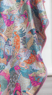 Color birds jacquard fabric , wedding jacquard fabric, cosplay dress fabric, fabric by the yard