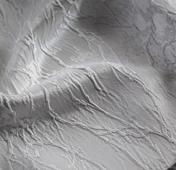 High quality off-white color jacquard fabric, branch and flower style jacquard fabric, wedding jacquard fabric, fabric by the yard