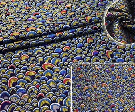 High quality fish scale pattern brocade fabric, jacquard fabric, fabric by the yard