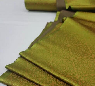 High quality green gold color brocade fabric, jacquard fabric, cheongsam fabric, Hanfu fabric, Cosplay dress fabric