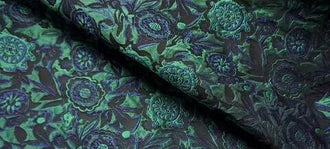 High quality dark green blue color jacquard fabric, wedding jacquard fabric, cosplay dress fabric