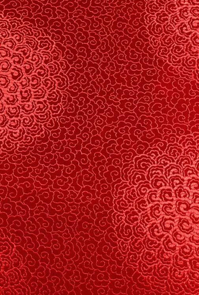 Wide red color brocade fabric, jacquard fabric, wedding dress fabric, fabric by the yard