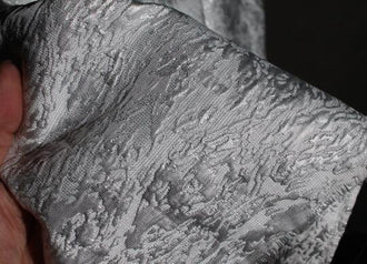 Silver white color jacquard fabric, wedding jacquard fabric, fabric by the yard