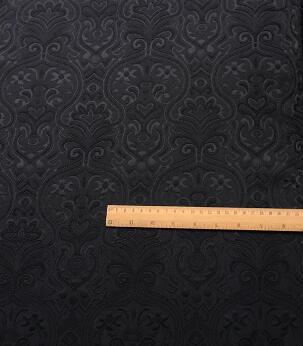 Autumn fabric, black color jacquard fabric, wedding jacket dress fabric,  cosplay dress fabric,  fabric by the yard