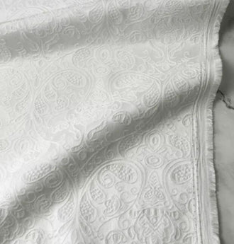 Autumn fabric, off-white color jacquard fabric, wedding jacket dress fabric,  cosplay dress fabric,  fabric by the yard