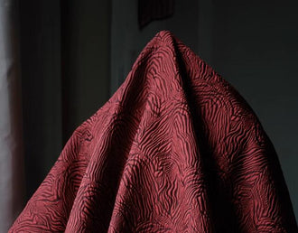 Autumn fabric, wine red color jacquard fabric, wedding jacket dress fabric,  cosplay dress fabric,  fabric by the yard