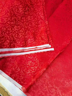 Dark red/red color brocade fabric with wheat spike pattern , jacquard fabric, Cosplay fabric, by the yard