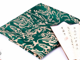 Dark green gold color brocade fabric, jacquard fabric, cosplay dress fabric, by the yard