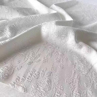 Black/Off-white/Light pink Color jacquard fabric, stretch jacquard fabric, 3D texture fabric, wedding jacket fabric, cosplay dress fabric