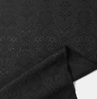 Autumn fabric, black color jacquard fabric, wedding jacket dress fabric,  cosplay dress fabric,  fabric by the yard
