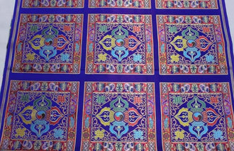 Blue/gold/red style brocade fabric, jacquard brocade fabric, wedding decor fabric, by the yard