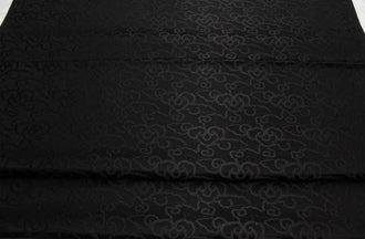 Black color brocade fabric, jacquard fabric, Cosplay dress fabric, by the yard