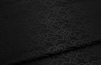 Black color brocade fabric, jacquard fabric, Cosplay dress fabric, by the yard