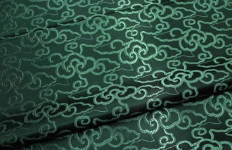 Dark green color brocade fabric, jacquard fabric, Cosplay dress fabric, by the yard