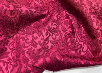 Wine red jacquard fabric, glossy relief jacquard fabric, polyester cotton fabric, Cosplay dress fabric, fabric by the yard