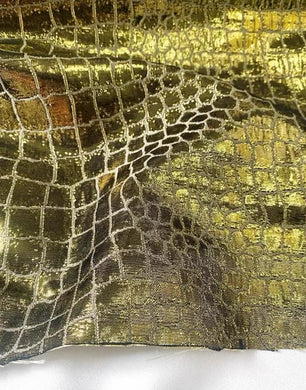 Punk style, shiny pattern woven with gold thread and bright silk jacquard fabric, stage styling fashion designer fabric,  Cosplay fabric