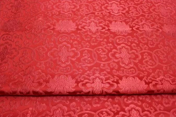 Wide fabric, red color brocade fabric, jacquard brocade fabric, wedding dress fabric, Cosplay dress fabric, fabric by the yard