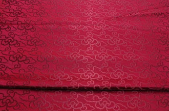 Dark red color brocade fabric, jacquard fabric, Cosplay dress fabric, by the yard