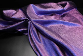Blue Purple Color Gradient Sparkling Brocade Fabric Jacquard Fabric Handmade DIY Doll Clothes Stage Decoration Background Designer Fabric