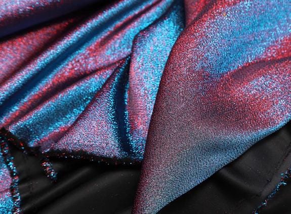 6 Color Colorful gradient fabric,  flash jacquard fabric, star sky color jacquard, stage decor fabric, designer fabric, Cosplay dress fabric